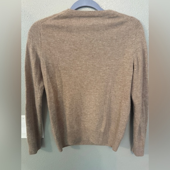 Quince 100% cashmere camel quiet  luxury crew neck sweater size S - Picture 8 of 12